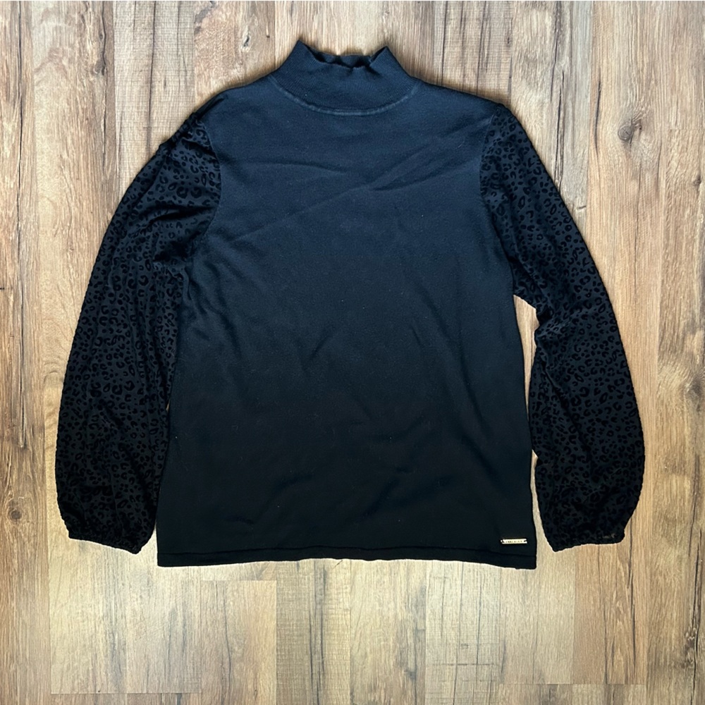 Vintage Anne Klein Sheer Sleeve Turtleneck